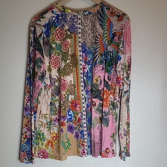 Johnny Was Light Dreamer Multicolor Floral Women's Top - Picture 3 of 6